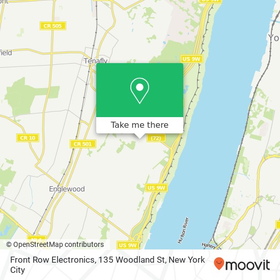 Front Row Electronics, 135 Woodland St map