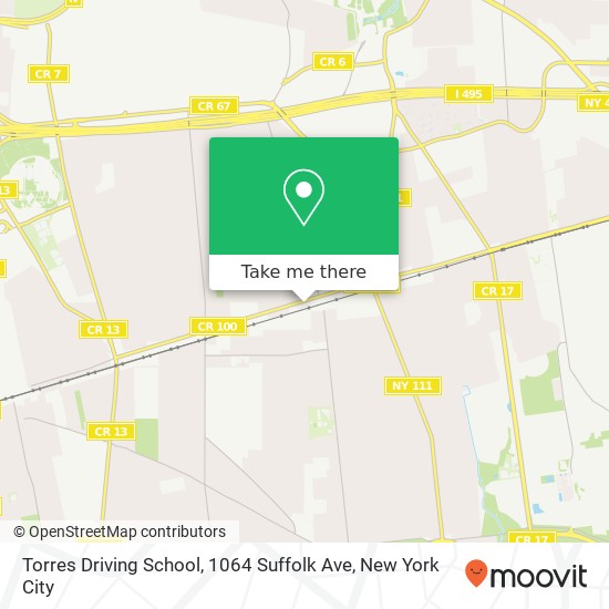 Mapa de Torres Driving School, 1064 Suffolk Ave