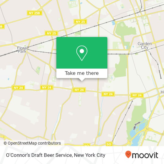 O'Connor's Draft Beer Service map