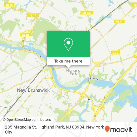 285 Magnolia St, Highland Park, NJ 08904 map