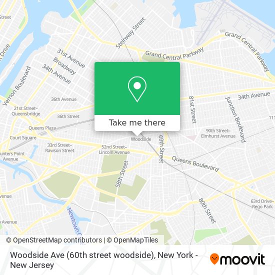 Mapa de Woodside Ave (60th street woodside)