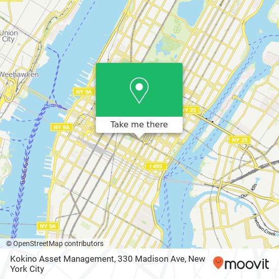 Mapa de Kokino Asset Management, 330 Madison Ave