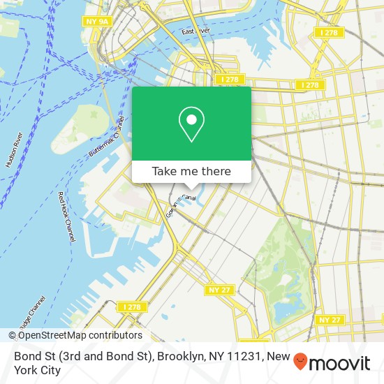 Mapa de Bond St (3rd and Bond St), Brooklyn, NY 11231