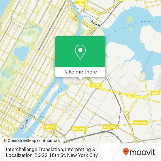 Interchallenge Translation, Interpreting & Localization, 26-22 18th St map