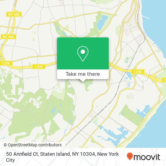 Mapa de 50 Annfield Ct, Staten Island, NY 10304