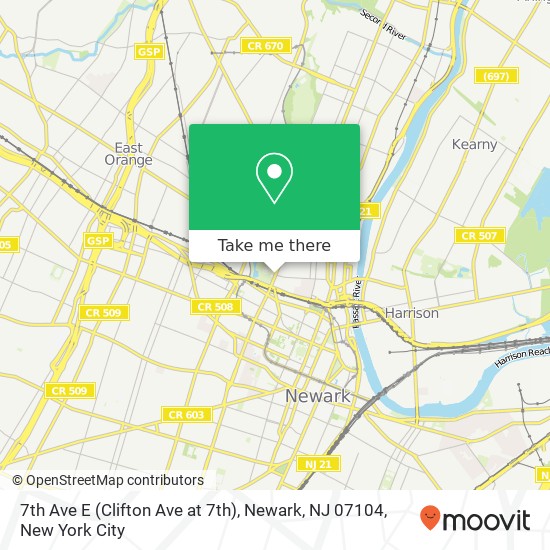 7th Ave E (Clifton Ave at 7th), Newark, NJ 07104 map