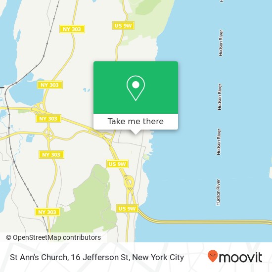 Mapa de St Ann's Church, 16 Jefferson St
