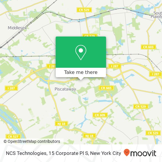 Mapa de NCS Technologies, 15 Corporate Pl S