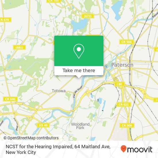 Mapa de NCST for the Hearing Impaired, 64 Maitland Ave
