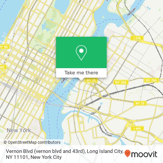 Mapa de Vernon Blvd (vernon blvd and 43rd), Long Island City, NY 11101