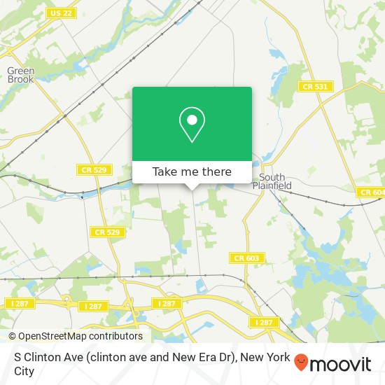 Mapa de S Clinton Ave (clinton ave and New Era Dr), South Plainfield, NJ 07080