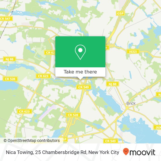 Nica Towing, 25 Chambersbridge Rd map