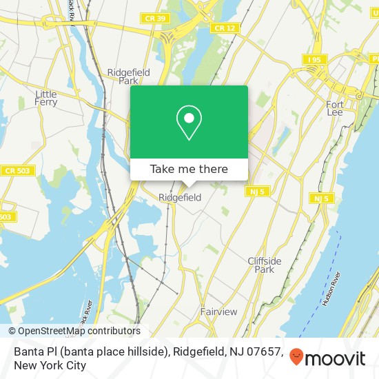 Banta Pl (banta place hillside), Ridgefield, NJ 07657 map