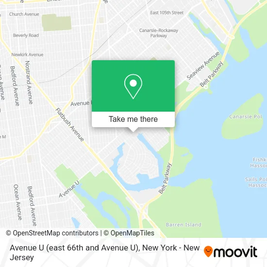 Avenue U (east 66th and Avenue U) map