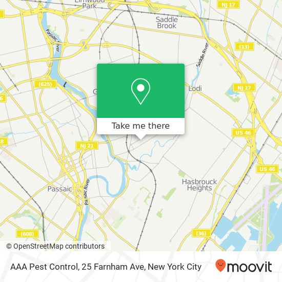 AAA Pest Control, 25 Farnham Ave map