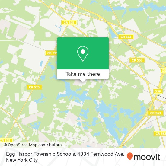 Mapa de Egg Harbor Township Schools, 4034 Fernwood Ave