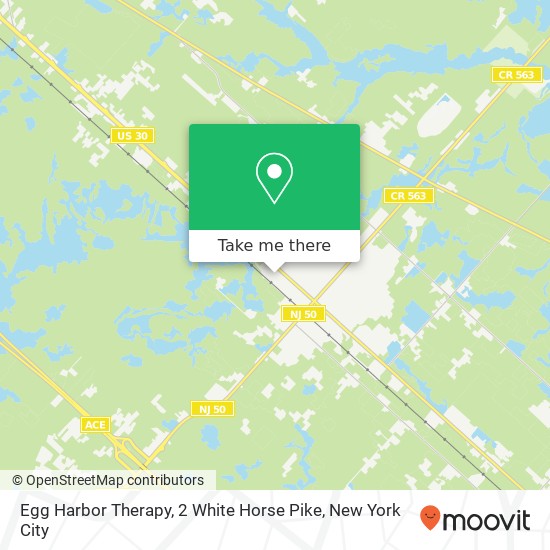 Egg Harbor Therapy, 2 White Horse Pike map