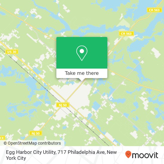 Mapa de Egg Harbor City Utility, 717 Philadelphia Ave