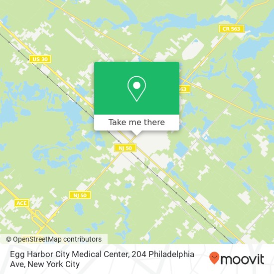 Mapa de Egg Harbor City Medical Center, 204 Philadelphia Ave