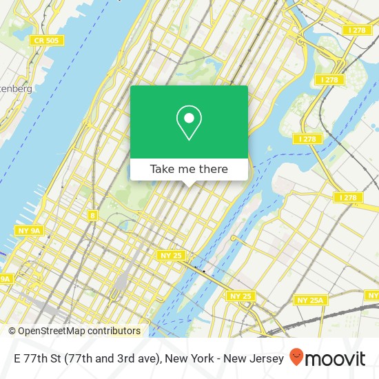 E 77th St (77th and 3rd ave) map