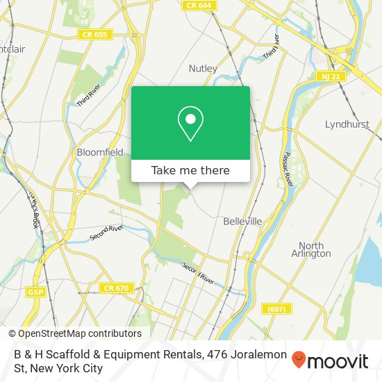 B & H Scaffold & Equipment Rentals, 476 Joralemon St map