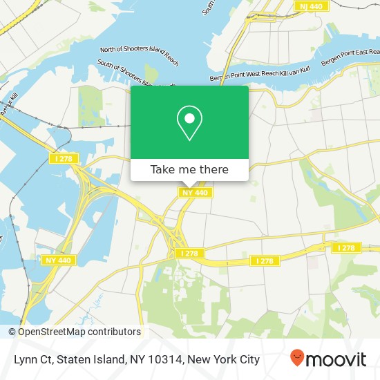 Mapa de Lynn Ct, Staten Island, NY 10314