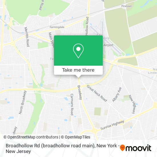Broadhollow Rd (broadhollow road main) map