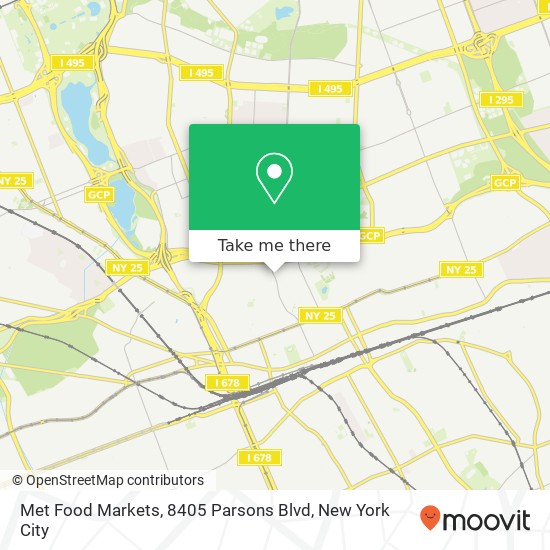 Mapa de Met Food Markets, 8405 Parsons Blvd