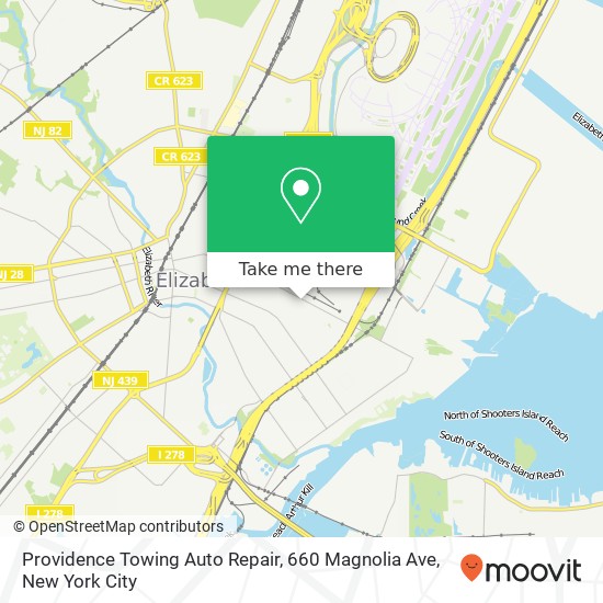 Providence Towing Auto Repair, 660 Magnolia Ave map