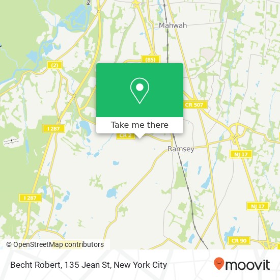 Becht Robert, 135 Jean St map