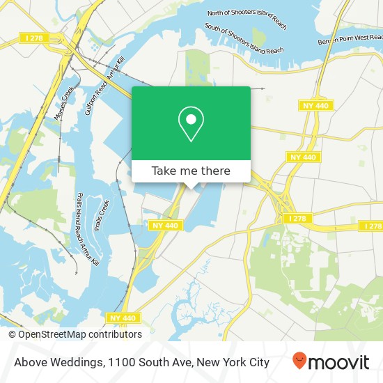 Above Weddings, 1100 South Ave map