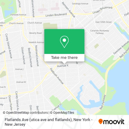 Flatlands Ave (utica ave and flatlands) map