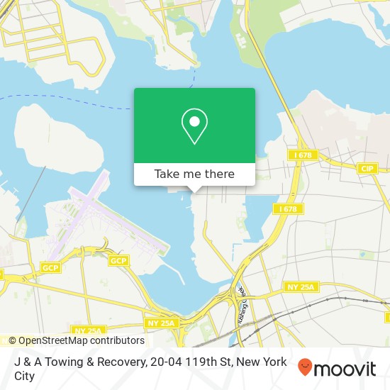 J & A Towing & Recovery, 20-04 119th St map