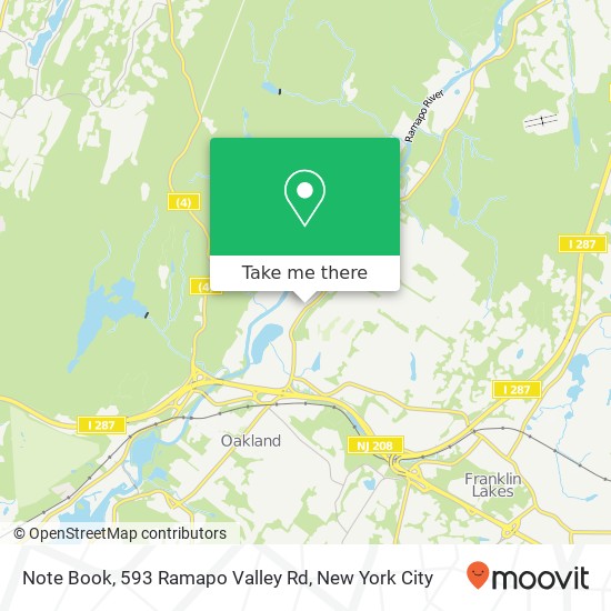 Note Book, 593 Ramapo Valley Rd map