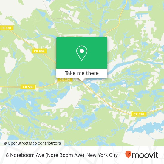 Mapa de 8 Noteboom Ave (Note Boom Ave), Browns Mills, NJ 08015