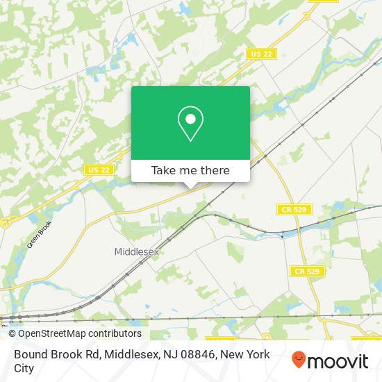 Mapa de Bound Brook Rd, Middlesex, NJ 08846