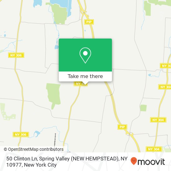 Mapa de 50 Clinton Ln, Spring Valley (NEW HEMPSTEAD), NY 10977