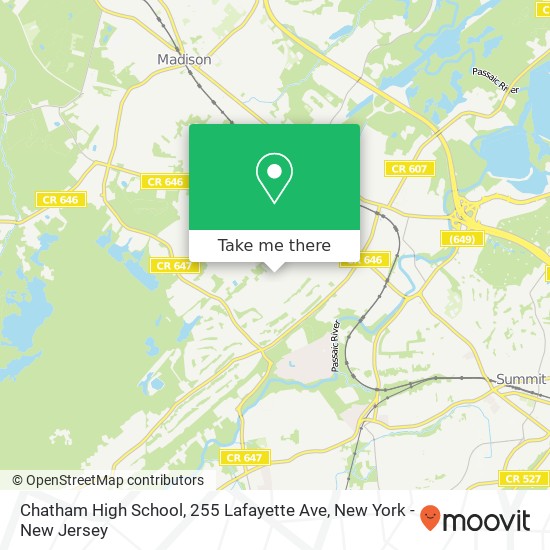 Mapa de Chatham High School, 255 Lafayette Ave