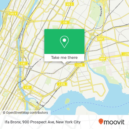 Mapa de Ifa Bronx, 900 Prospect Ave