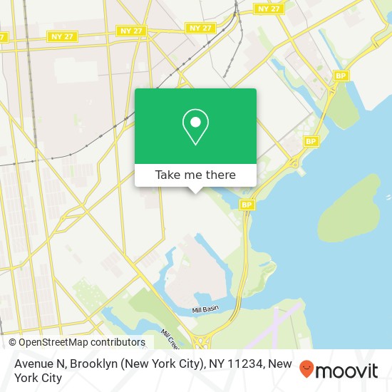 Mapa de Avenue N, Brooklyn (New York City), NY 11234