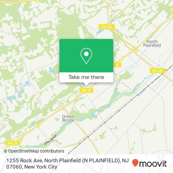 1255 Rock Ave, North Plainfield (N PLAINFIELD), NJ 07060 map