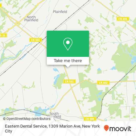 Mapa de Eastern Dental Service, 1309 Marion Ave