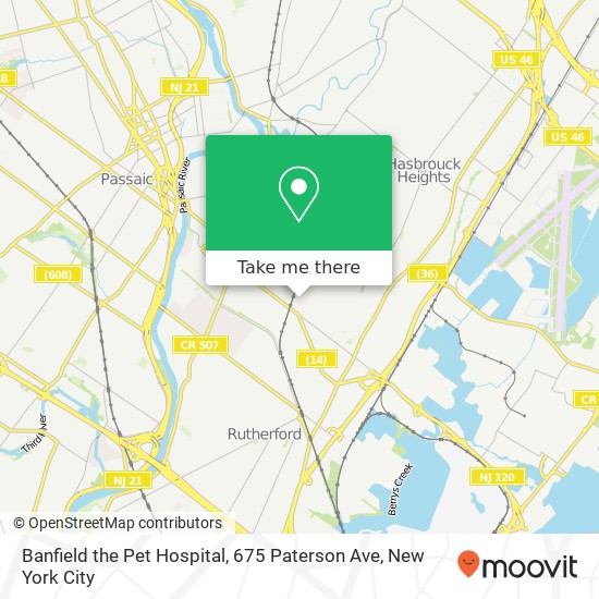 Mapa de Banfield the Pet Hospital, 675 Paterson Ave
