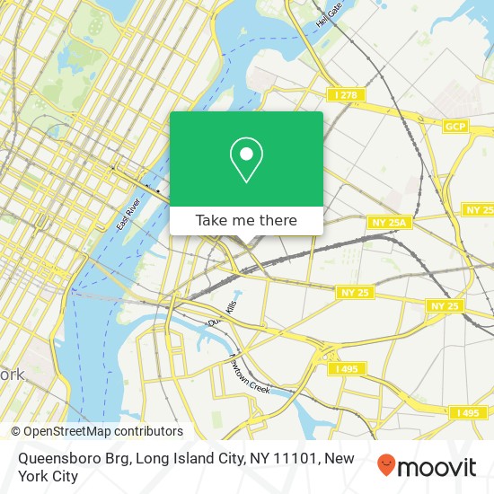 Mapa de Queensboro Brg, Long Island City, NY 11101