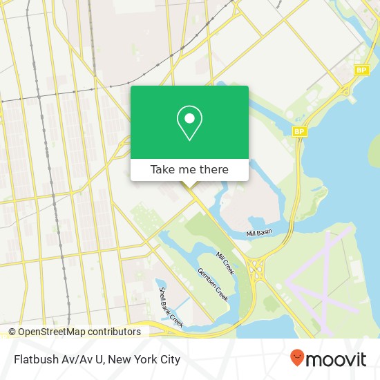 Flatbush Av/Av U map