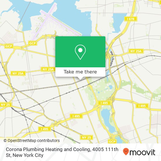 Mapa de Corona Plumbing Heating and Cooling, 4005 111th St