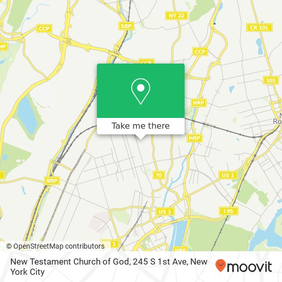 Mapa de New Testament Church of God, 245 S 1st Ave