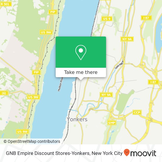 Mapa de GNB Empire Discount Stores-Yonkers, 363 Warburton Ave