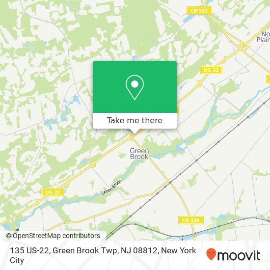 Mapa de 135 US-22, Green Brook Twp, NJ 08812
