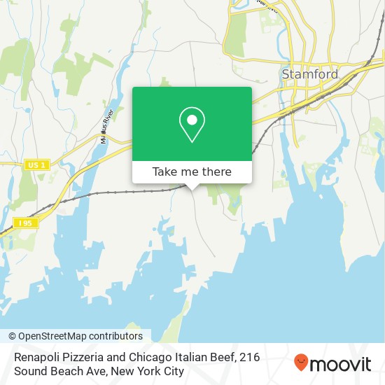 Renapoli Pizzeria and Chicago Italian Beef, 216 Sound Beach Ave map
